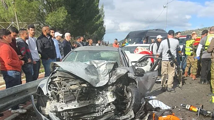 תאונת דרכים בכביש 60 בין רכב ישראלי לפסלטיני