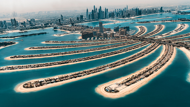 Aerial,view,of,the,palm,in,dubai.