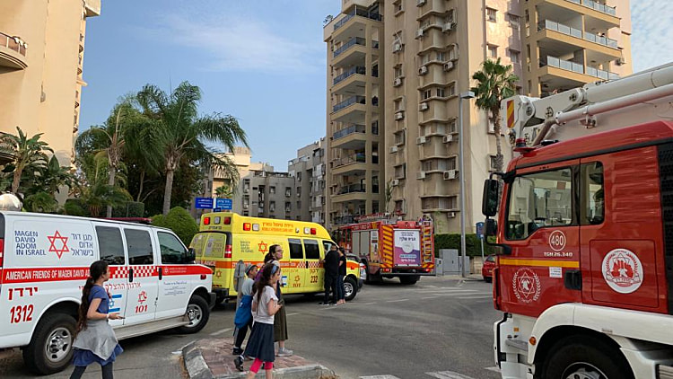 זירת השריפה בחולון