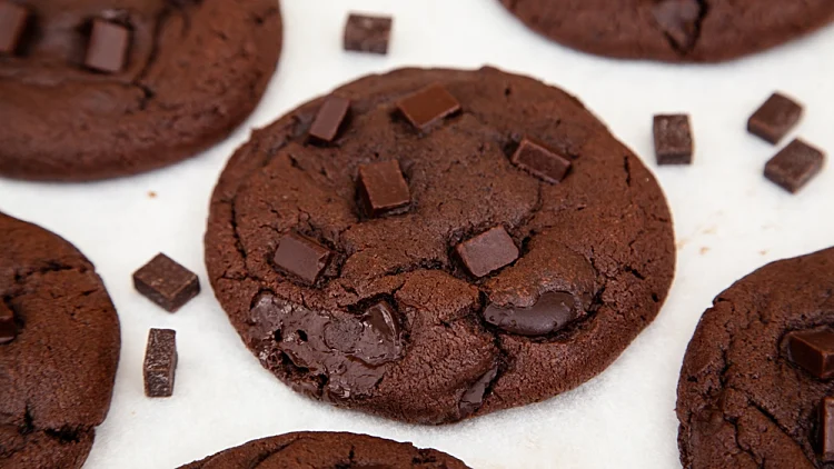 Fresh,baked,double,chocolate,cookie