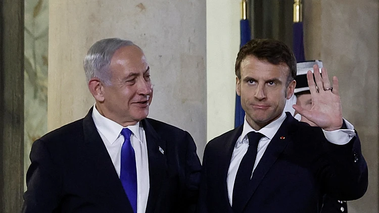 ראש הממשלה בנימין נתניהו בפגישתו עם נשיא צרפת עמנואל מקרון