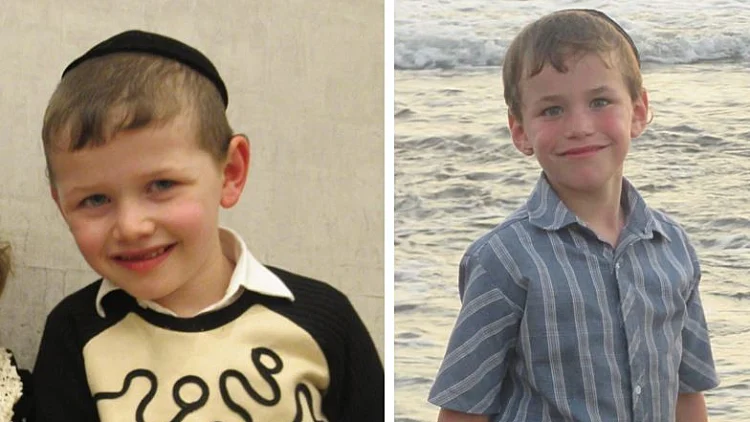 שני אחים, זה לצד זה: אשר בן ה-8 נטמן ליד יעקב בן ה-6