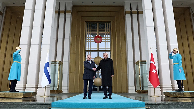 נשיא טורקיה רג'פ טאיפ ארדואן ונשיא פינלנד סאולי ניניסטה