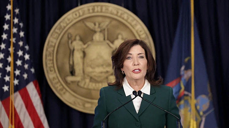 File Photo: New York's Governor Hochul Makes A Transportation Announcement On A Revised Congestion Pricing Plan At A Press Conference In New York