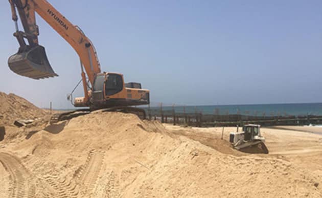 La construction a commencÃ© sur la cÃ´te de Gaza