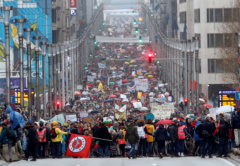  הפגנה נגד ההתחממות הגלובלית בבריסל