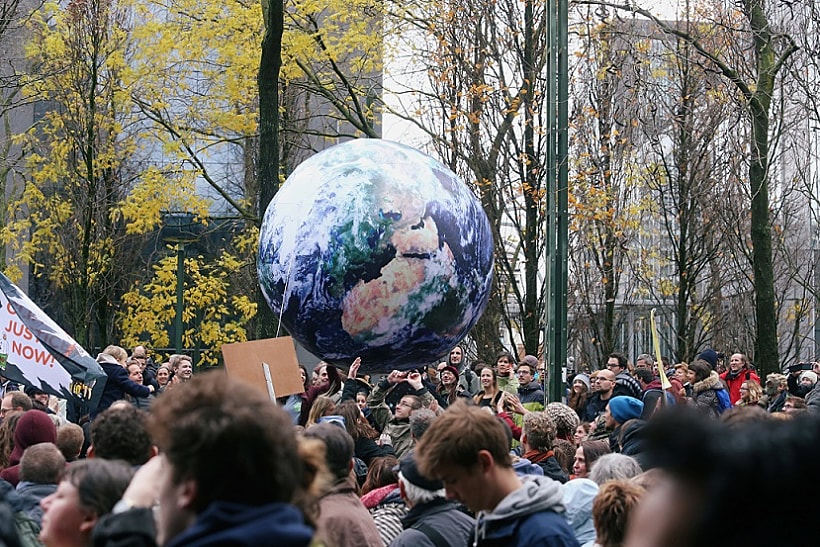  הפגנה נגד התחממות גלובלית בבריסל