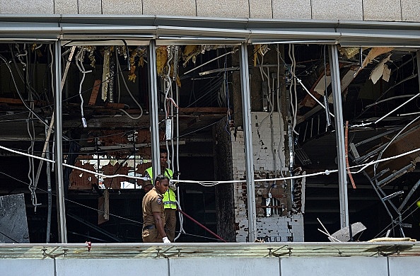 מסעדה במלון ''שאנגרילה קולומבו'' בסרי לנקה לאחר הפיצוץ