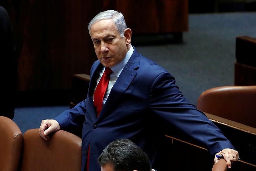 רה''מ נתניהו במהלך הצעת החוק לפיזור הכנסת