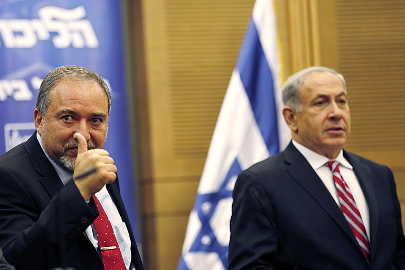 Israel's Pm Netanyahu And Lieberman Attend A Likud Beitenu Faction Meeting At The Knesset In Jerusalem