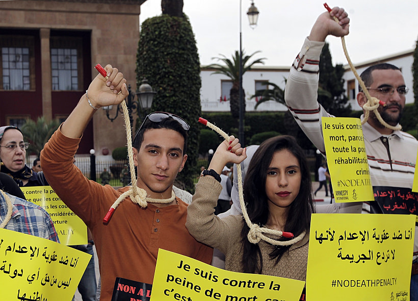 מחאה נגד עונש מוות בבירת מרוקו, רבאט