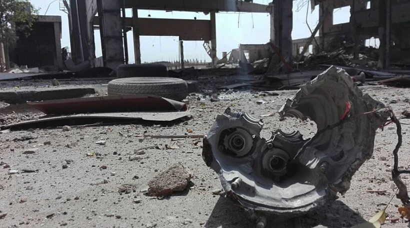 האתר שהופצץ בסוריה ליד נמל התעופה הבינלאומי של חלב