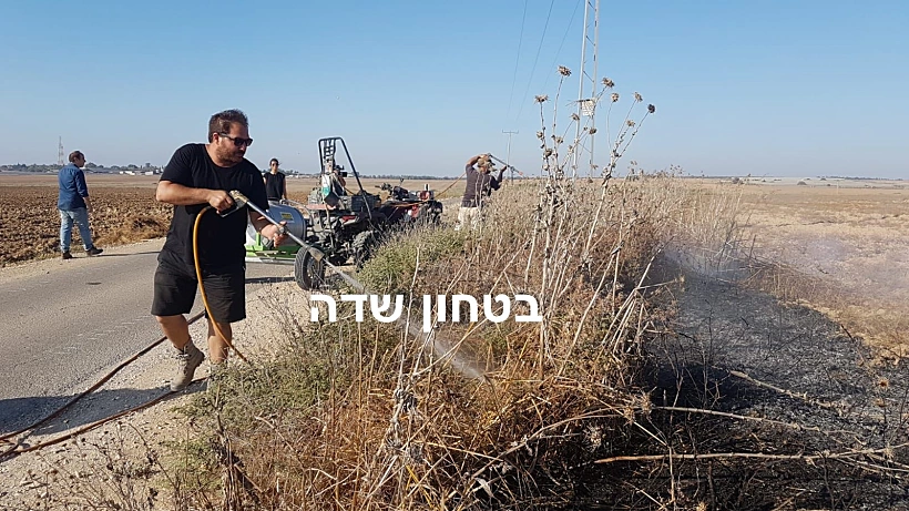 שריפה הוצתה בעקבות בלון תבערה בסמוך לאחד היישובים בצפון רצועת עזה