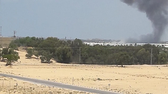 תקיפת מטוסים על מוצב של חמאס בנוסייראת שבמרכז עזה( חדשות עשר)
