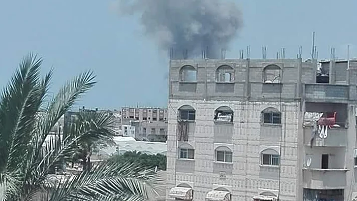 תקיפת מטוסים על מוצב חמאס בנוסייראת שבמרכז עזה(חדשות עשר)