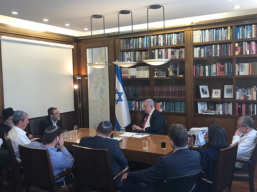 ראשי סיעות הימין התכנסו במשרד ראש הממשלה בירושלים