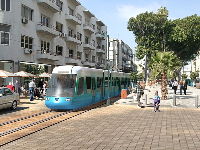 הרכבת הקלה בתל אביב - הדמיה