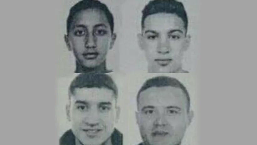 ארבעת החשודים במעורבות בפיגועים בספרד שעדיין מתנהל מצוד אחריהם: מוסא אוכביר, סעיד אללה, מוחמד היומי ויונס אבויעקובונב
