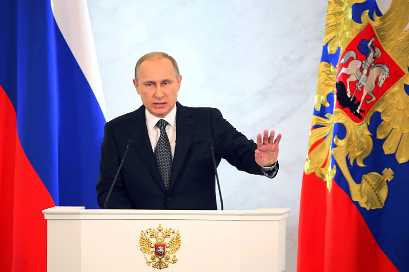 נשיא רוסיה, ולדימיר פוטין, בנאום לאומה