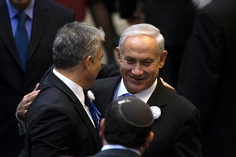 ראש הממשלה נתניהו ויאיר לפיד בהשבעת הכנסת ה-19