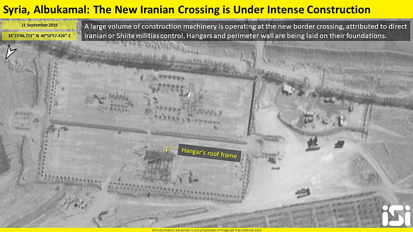 צילומי לווין הבנייה במתחם הצבאי ''אמאם עלי'' ובמעבר הגבול האיראני באלבוכמאל