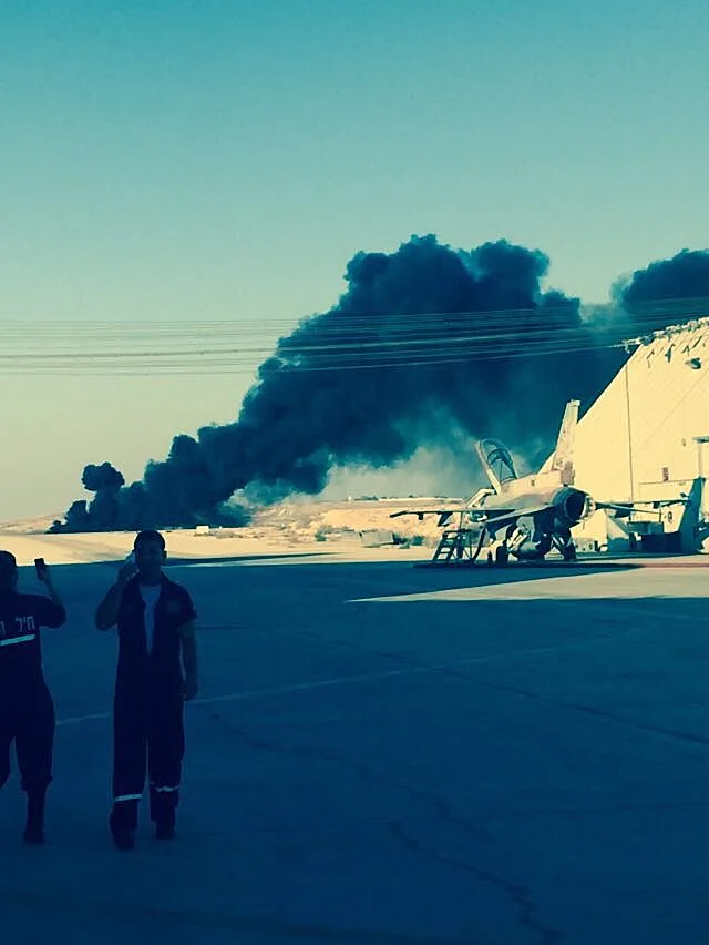 התרסקות מטוס F16A בבסיס רמון