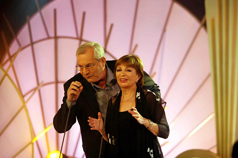מוטי קירשנבאום ורבקה מיכאלי בטקס פרסי הטלוויזיה