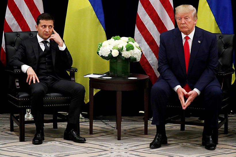 פגישתם של נשיא ארה''ב טראמפ ונשיא אוקראינה זלנסקי בניו יורק