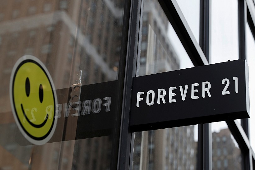 The Sign For Clothing Retailer Forever 21 Is Seen Outside The Store In New York City