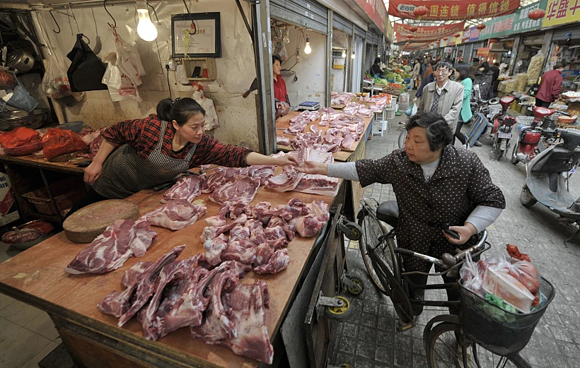 שוק אוכל בסין