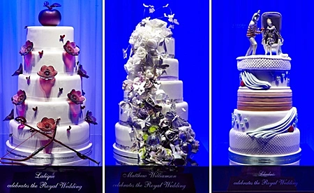 תערוכת עוגות חתונה בהשראת החתונה של וויליאם ודייט. הרודס - אנגליה