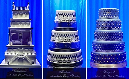 תערוכת עוגות חתונה בהשראת החתונה של וויליאם ודייט. הרודס - אנגליה