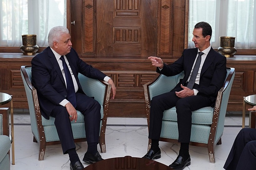 נשיא סוריה, בשאר אל-אסד נפגש עם היועץ לביטחון לאומי של עיראק