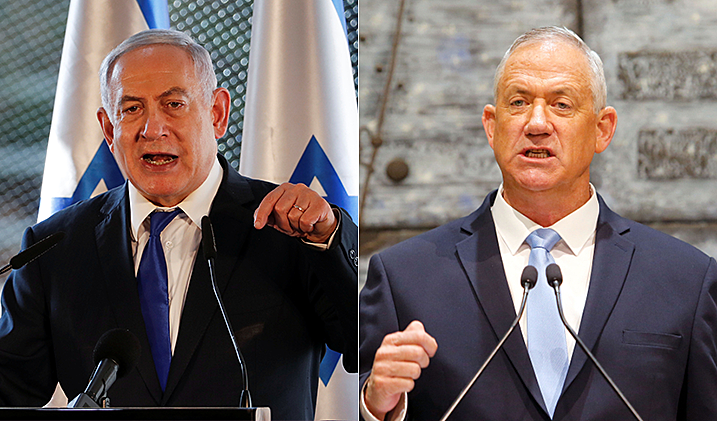 בני גנץ ובנימין נתניהו