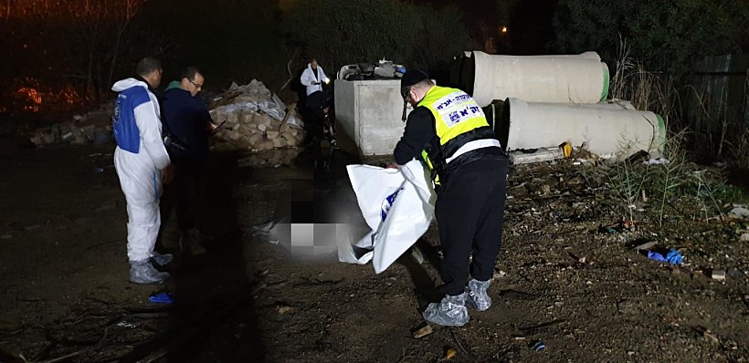 הזירה שבה נשרף למוות גבר כבן 30 באיזור התעשייה שמן בחיפה