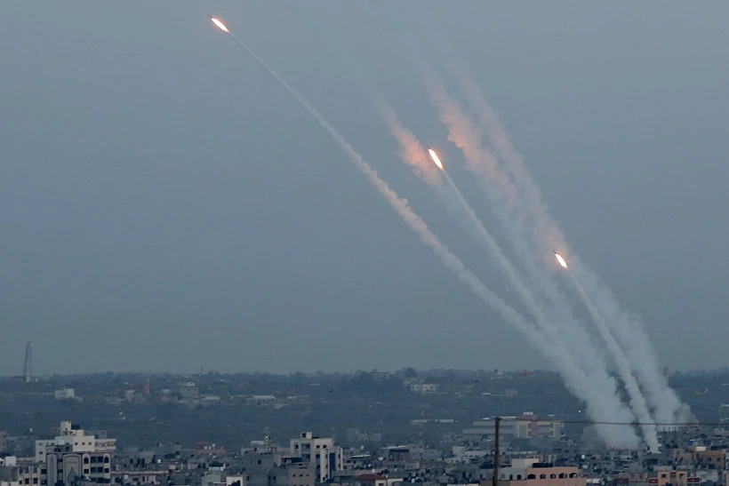 Rockets Are Fired From Gaza Towards Israel, In Gaza