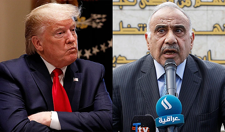 עאדל עבד אל-מהדי, ראש ממשלת עיראק ודונלד טראמפ, נשיא ארה''ב