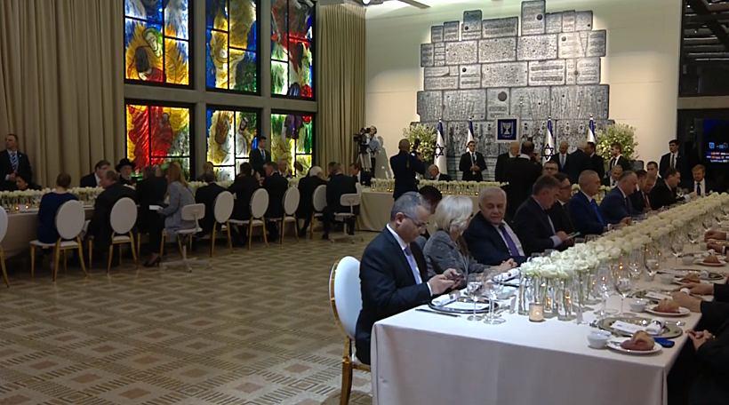 ארוחת הערב במעון הנשיא בהשתתפות המנהיגים