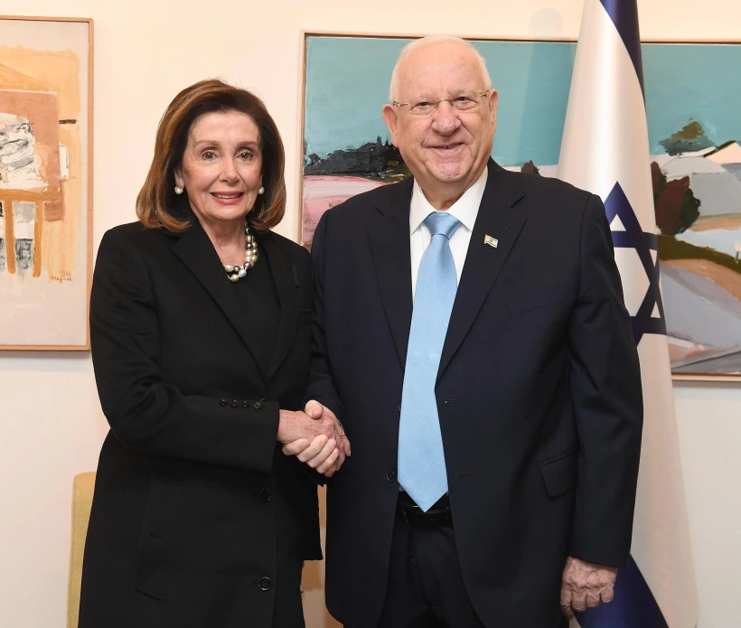 נשיא המדינה ריבלין נפגש עם יו''ר בית הנבחרים של ארה''ב ננסי פלוסי