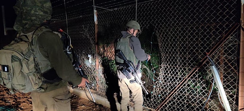 חיילי צה''ל מתקנים את גדר המערכת בגבול לבנון