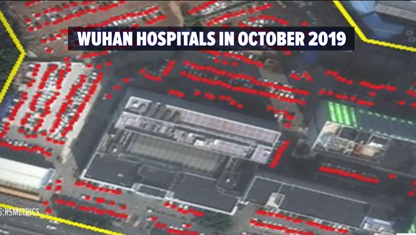 תמונת לוויין מבית חולים בווהאן, אוקטובר 2019