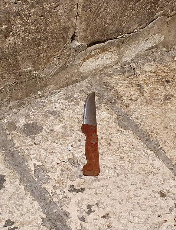 הסכין שאיתה בוצע פיגוע הדקירה בעיר העתיקה בירושלים