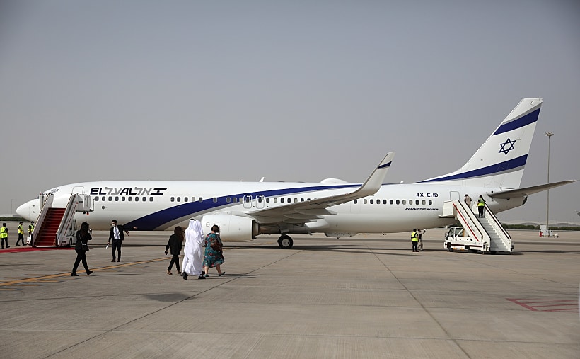 המטוס הישראלי נחת בנמל התעופה באבו דאבי, בירת איחוד האמירויות
