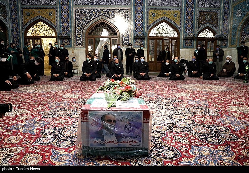 הלוייתו של מוחסן פח'רי-זאדה, ראש תוכנית הגרעין האיראנית, שחוסל סמוך לטהראן