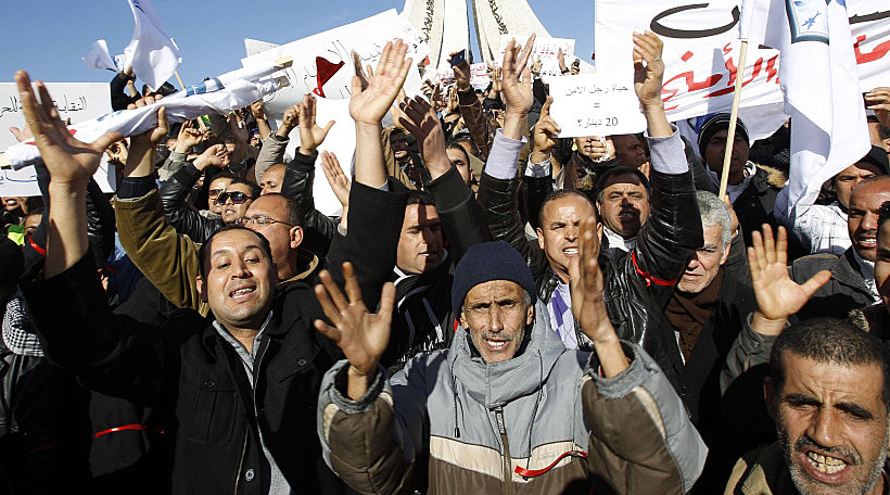 הפגנות בטוניס, ''האביב הערבי''