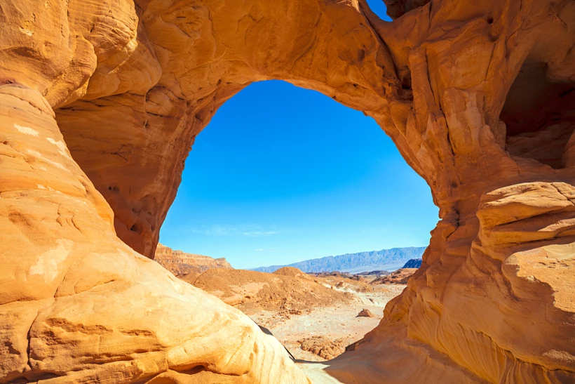 Arch,in,the,rock.,timna,park.,israel