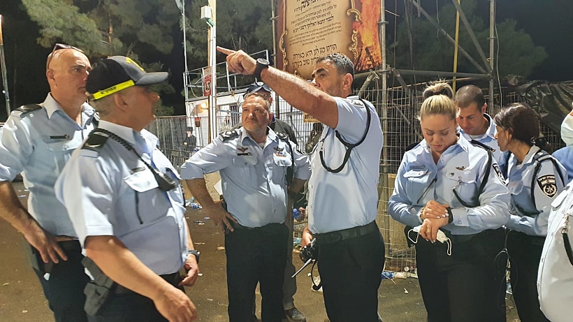מפכ''ל המשטרה יעקב שבתאי בזירת האסון בהר מירון