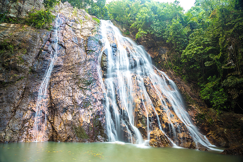 Namuang,waterfall,on,koh,samui,island,,thailand,in,a,summer