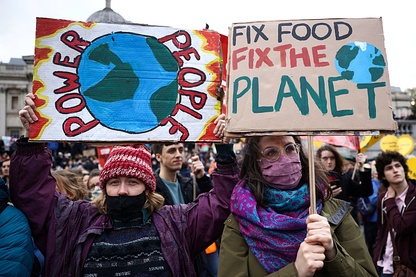 מפגינים למען האקלים בלונדון