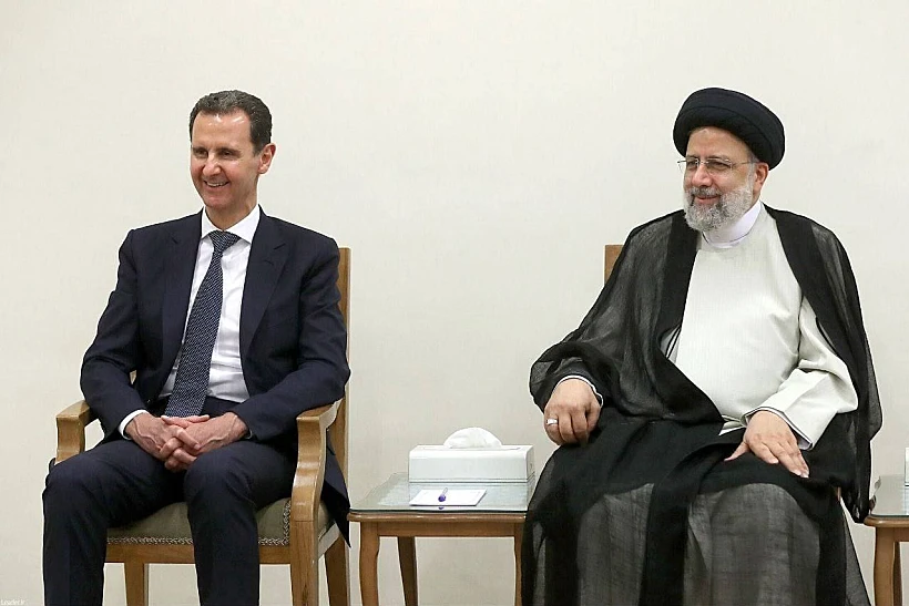 נשיא איראן איברהים ראיסי עם נשיא סוריה בשאר אסד